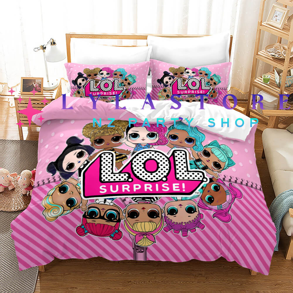 lol-surprise-girl-duvet-cover-pillow-nz-lylastore.com