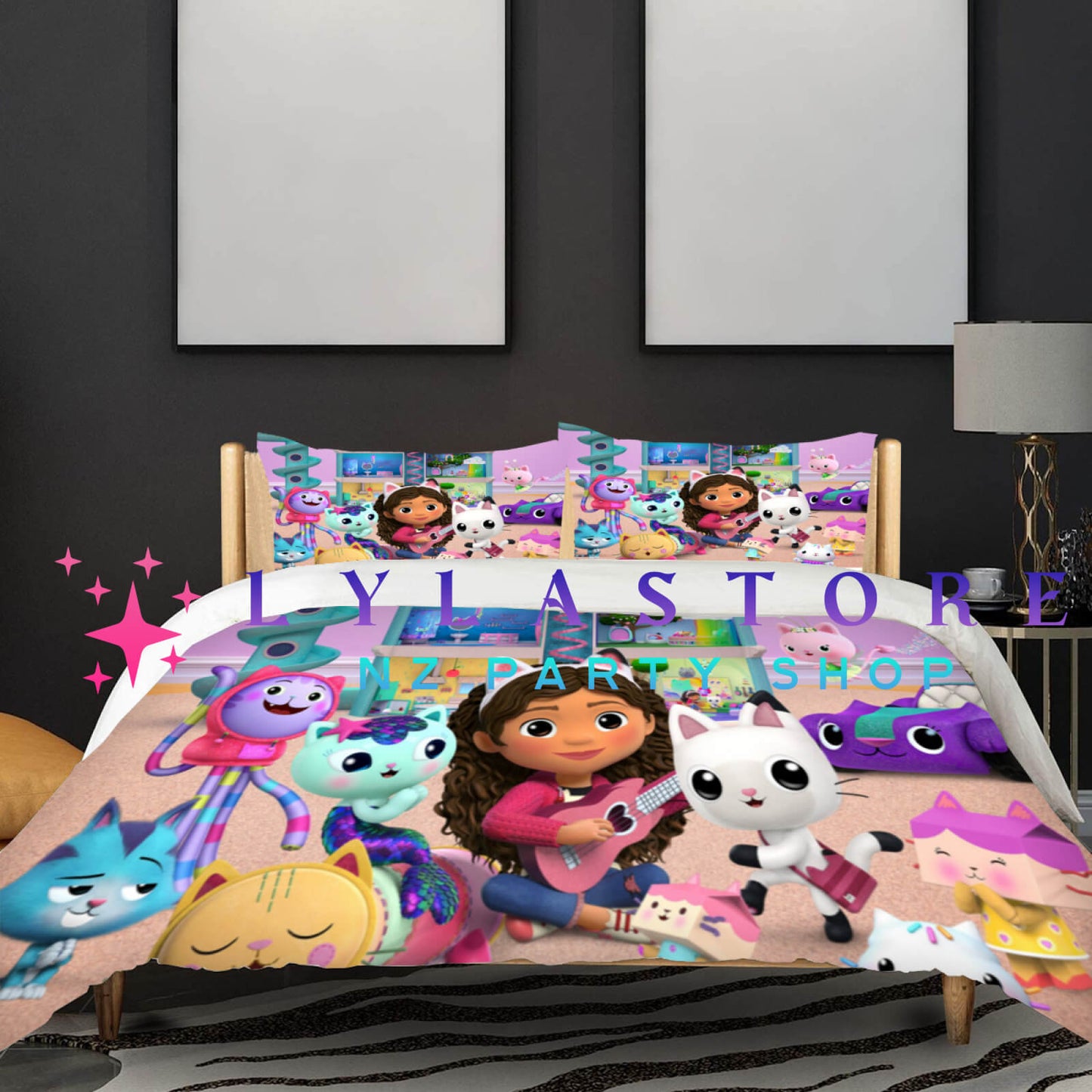 gabby-dollhouse-duvet-cover-pillow-nz-lylastore.com