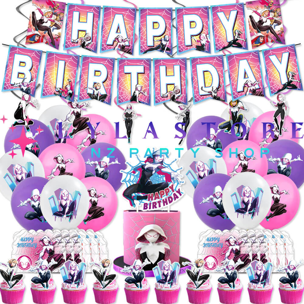 spiderman-gwen-stacy-birthday-decoration-lylastore.com