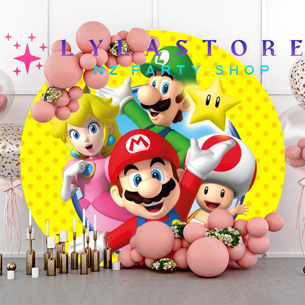 mario-birthday-backdrop-banner-hire-auckland-lylastore.com