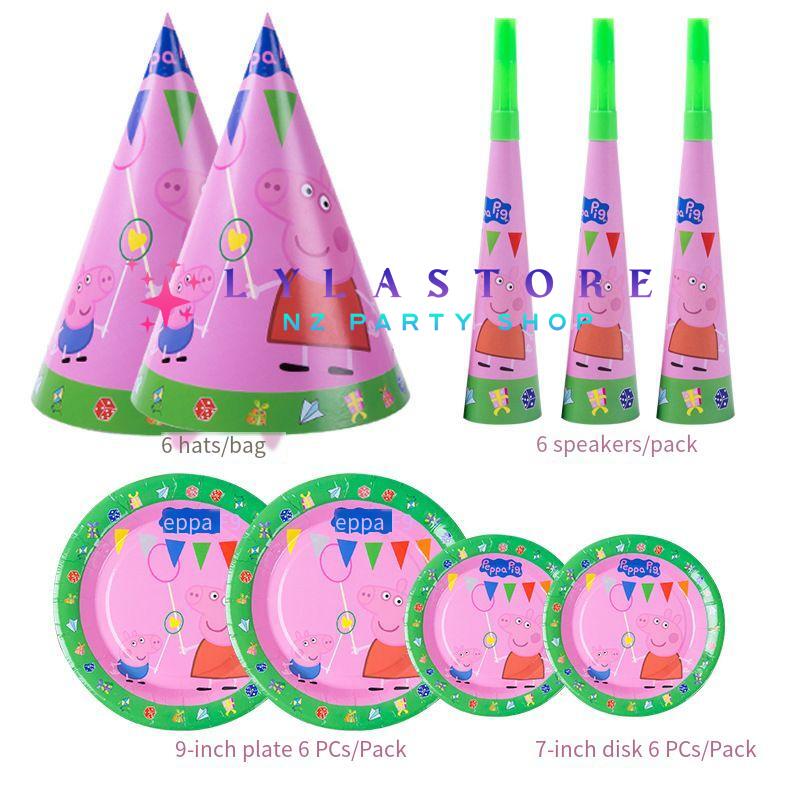 peppa-pig-hat-plates-speaker-birthday-decoration-lylastore.com