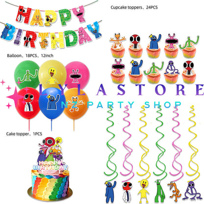 Rainbow Friends Roblox Themed Birthday Party Balloon Pack Decorations