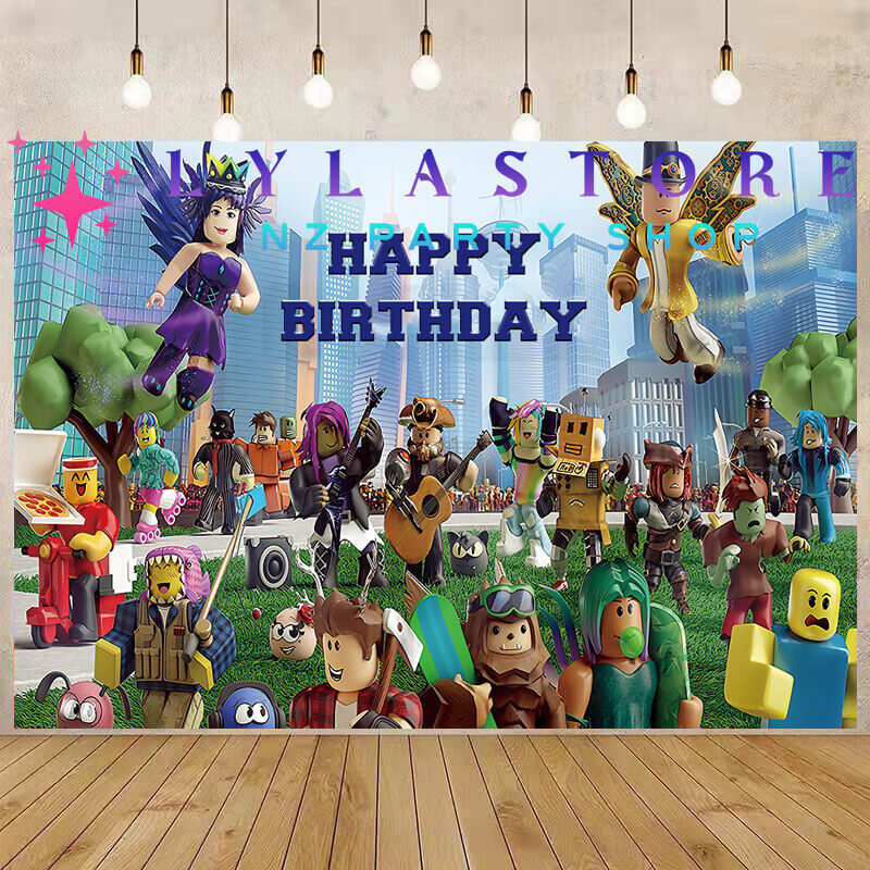 Roblox Birthday Party Backdrop | Banner - 03