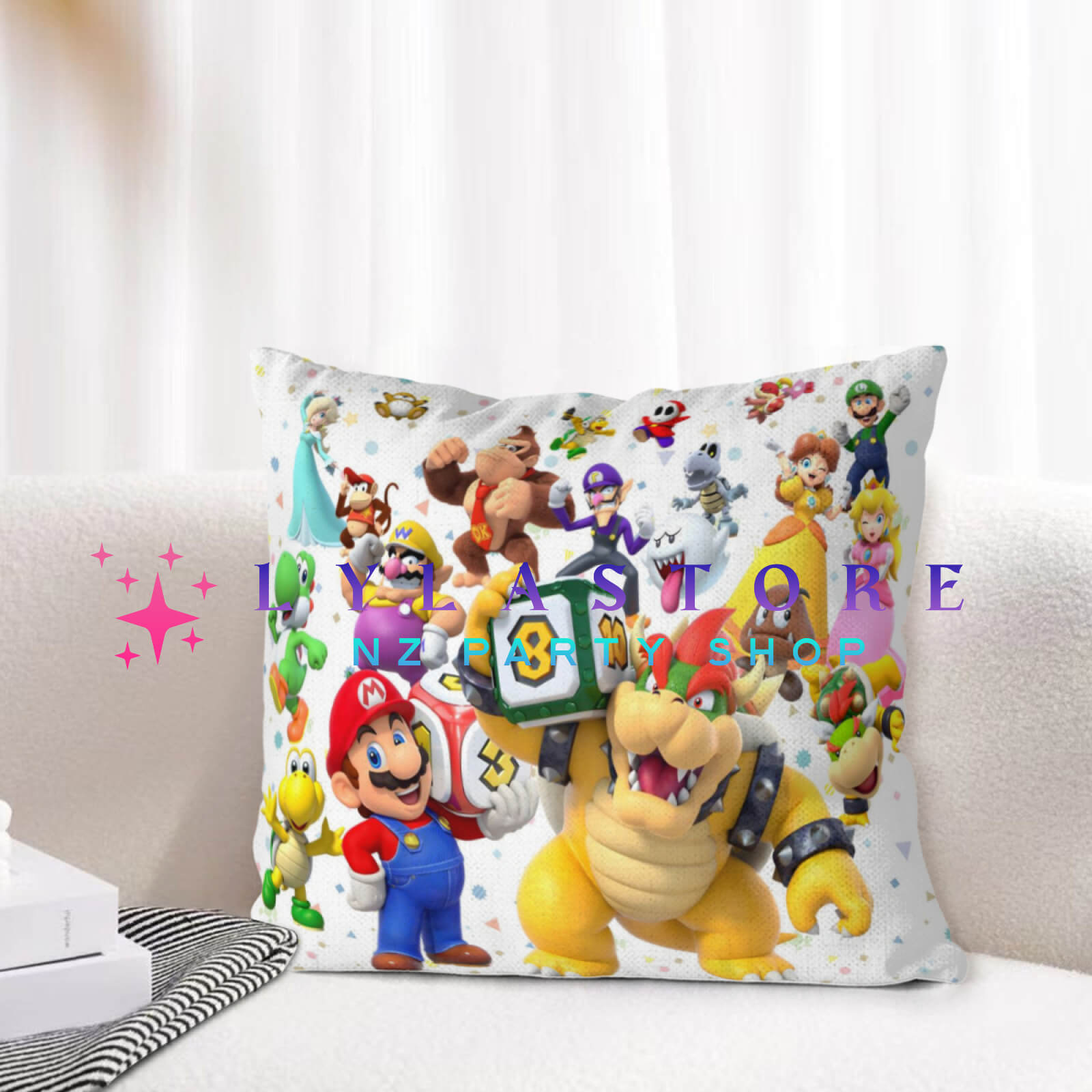 Super Mario Cushion Cover Soft Polyester LYLASTORE NZ PARTYMART NZ