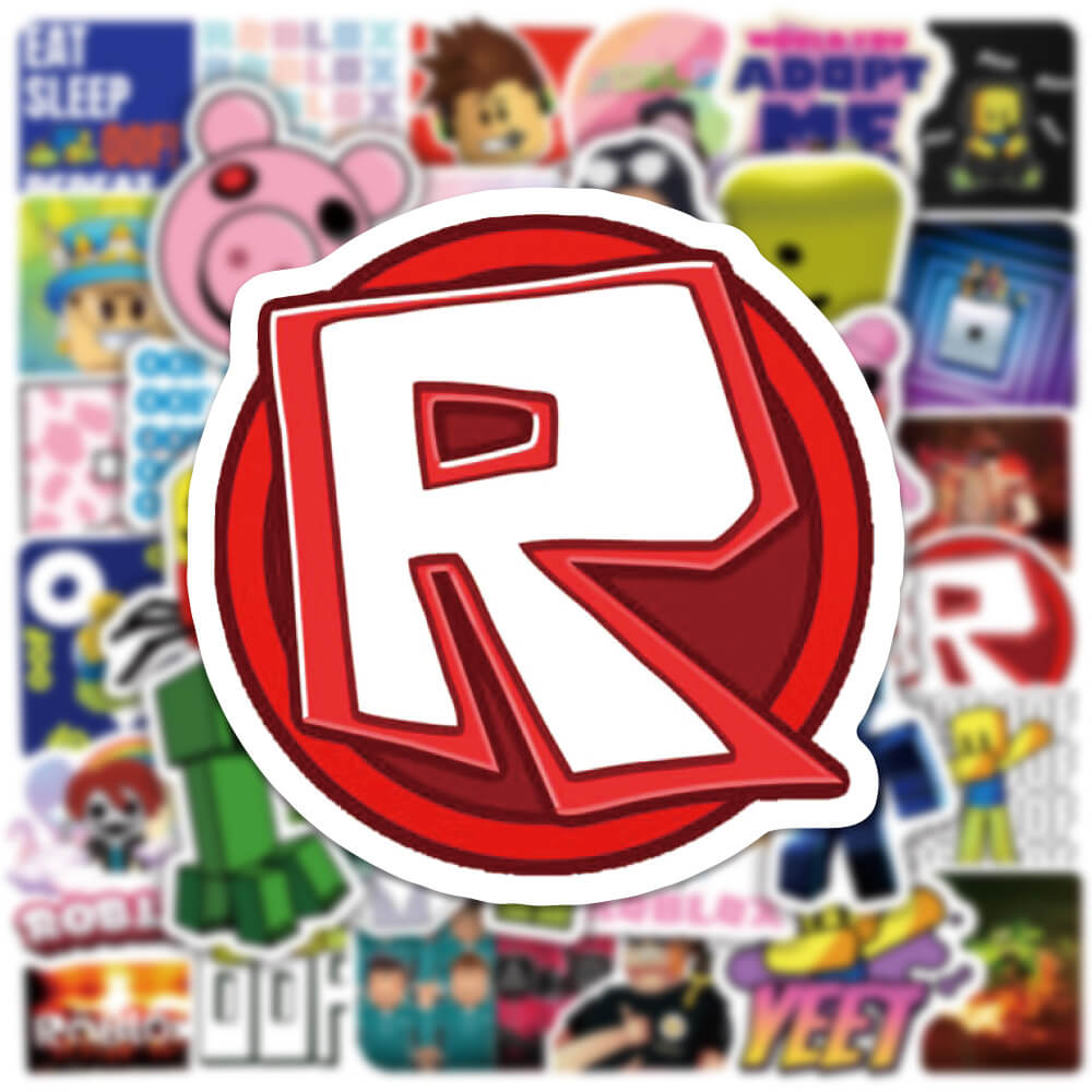 50Pcs Roblox Sticker Set featuring vibrant, fun designs perfect for decorating laptops, water bottles, and notebooks - PARTYMART NZ.