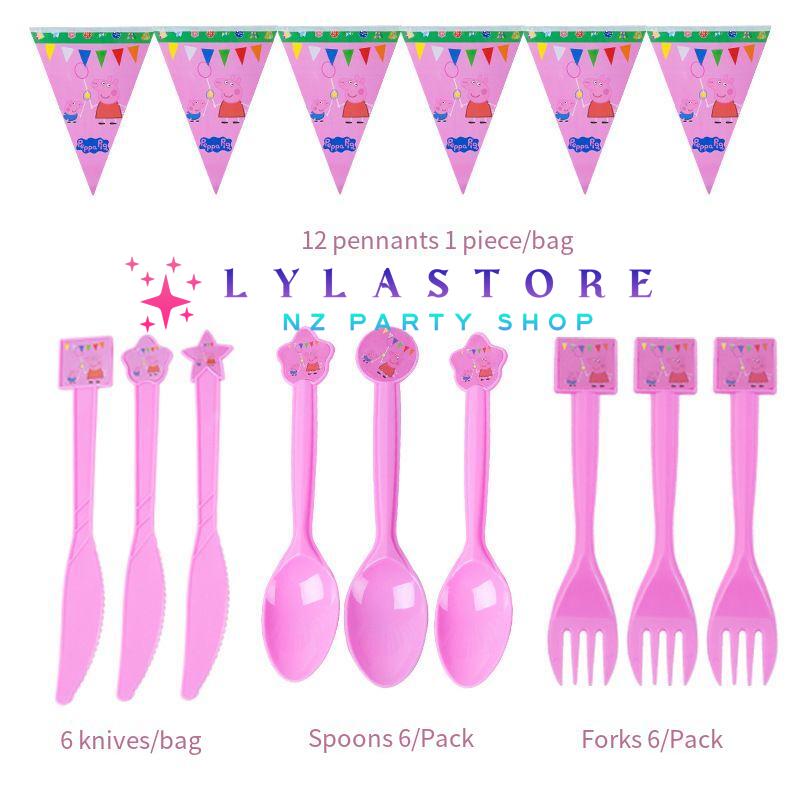 peppa-pig-spoon-fork-knife-birthday-decoration-lylastore.com