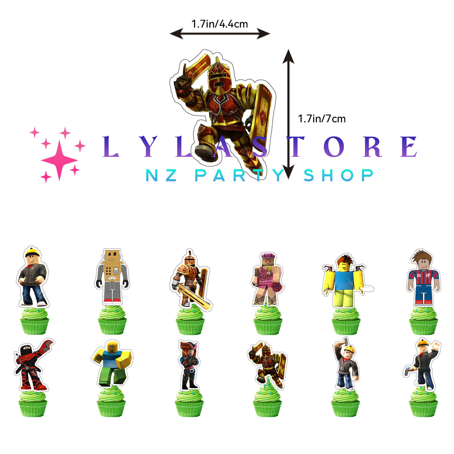 Roblox-green-cupcake-topper-birthday-decoration-lylastore.com