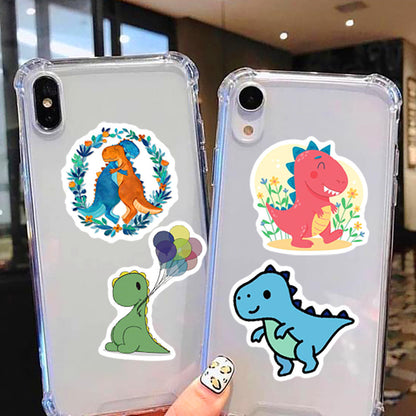 100Pcs Dinosaur Sticker Set featuring vibrant, prehistoric designs perfect for decorating laptops, water bottles, and notebooks - PARTYMART NZ