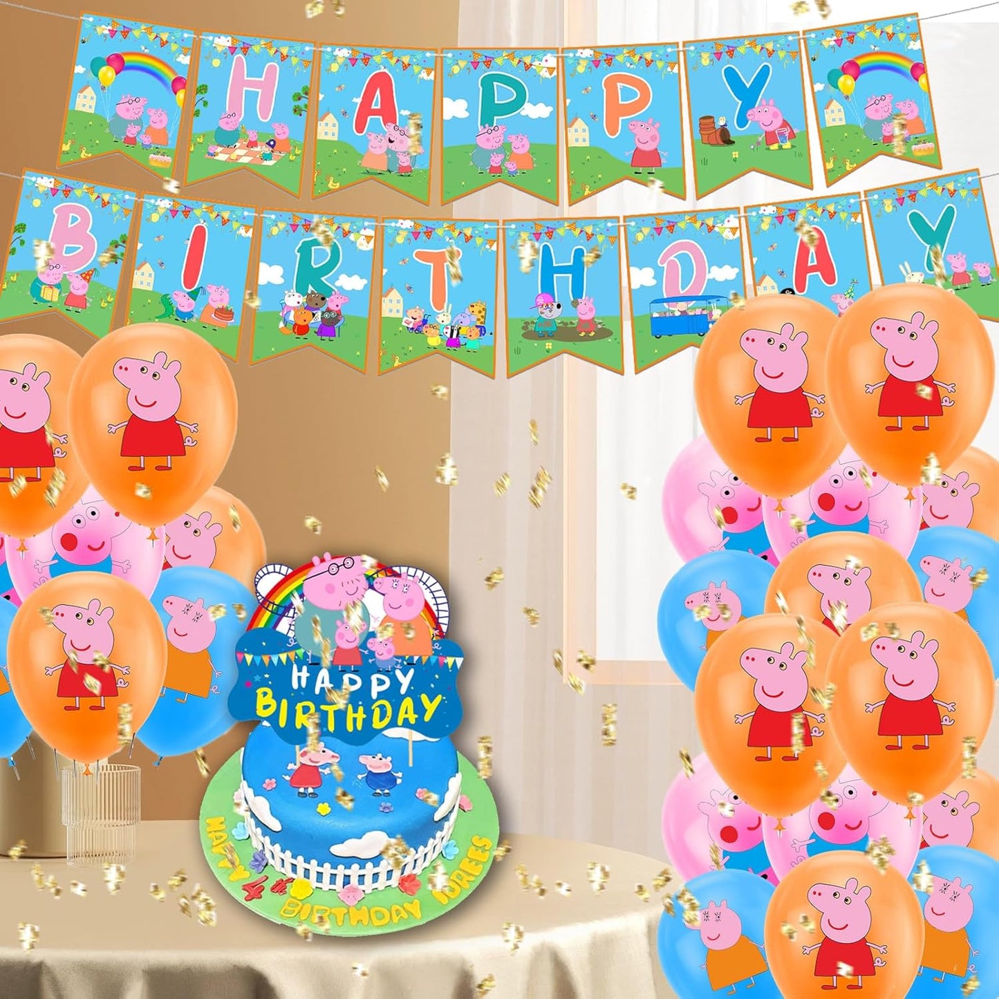 Peppa Pig Birthday Party Balloon Decoration Set