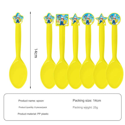 6 PCS Pokémon Pikachu Birthday Party Spoons. Disposable for easy cleanup and convenience. Usage: Perfect for serving food at birthday parties, celebrations, and any Pokémon Pikachu -themed events