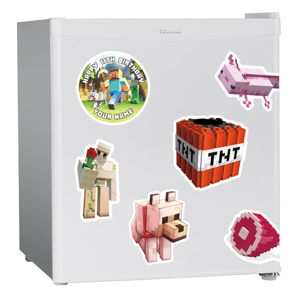 50Pcs Game Minecraft Sticker Set featuring vibrant, fun designs perfect for decorating laptops, water bottles, and notebooks - PARTYMART NZ