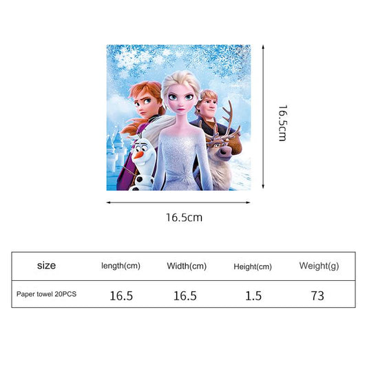 20pcs Disney Frozen Elsa Birthday Party Paper Towels | PARTYMART NZ