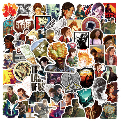 100Pcs The Last Of Us Sticker Set featuring detailed designs perfect for decorating laptops, water bottles, and notebooks - PARTYMART NZ