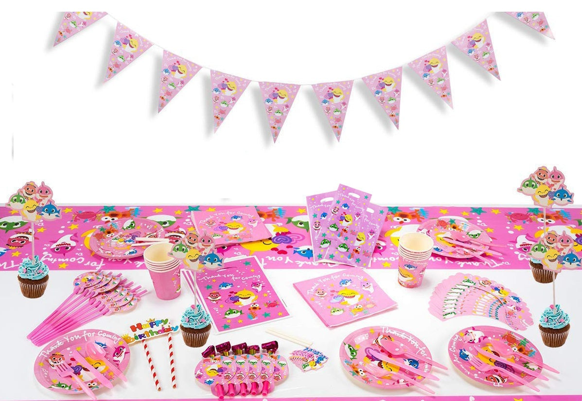 Baby Shark Pink Party Pack - PARTYMART