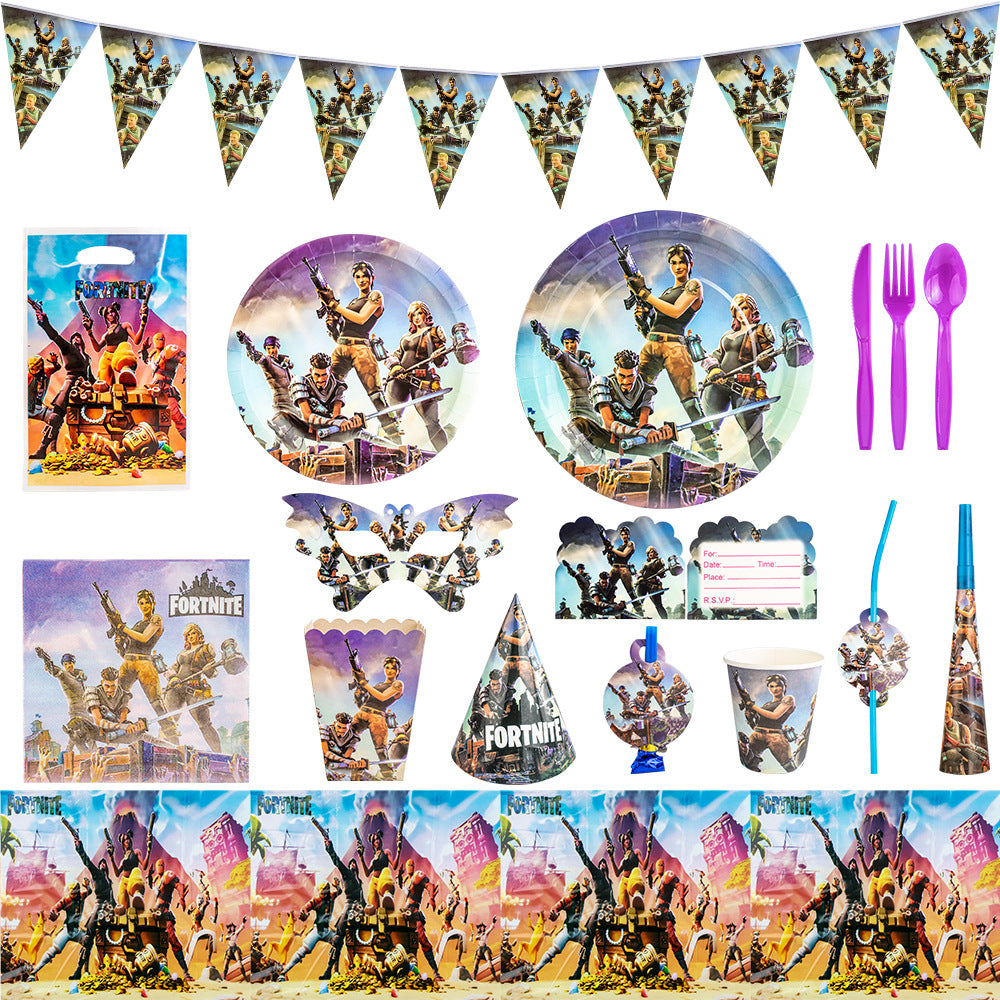 145Pcs Fortnite Birthday Party Decorations