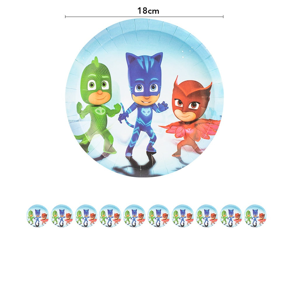 145Pcs PJ Masks Birthday Party Decorations