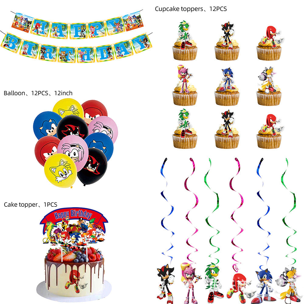 Sonic Birthday Balloon Set - Perfect for Kids' Birthday Party - LYLASTORE - PARTYMART