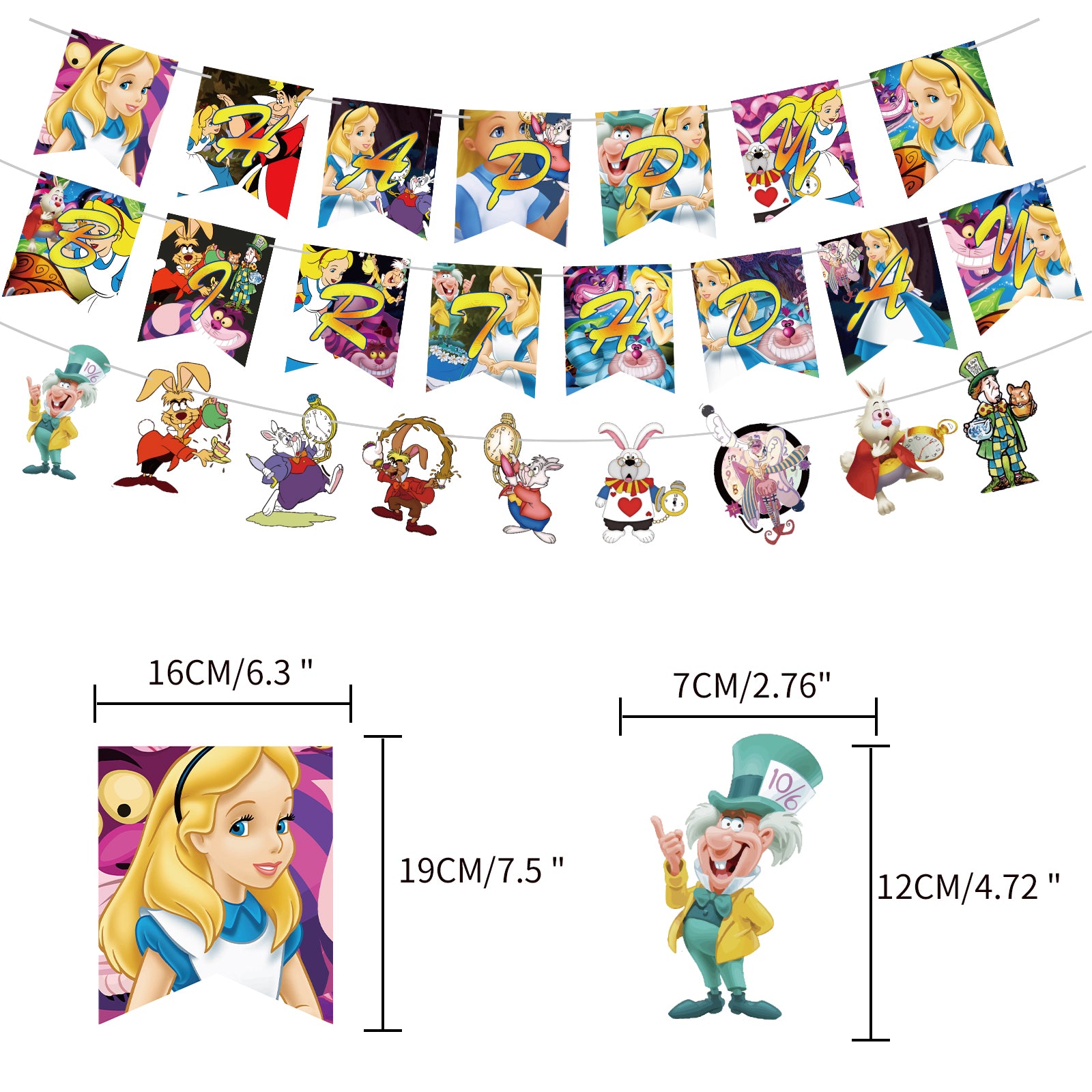 Disney Alice Birthday Party Balloon Pack Decorations