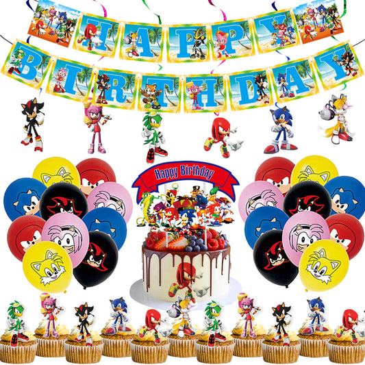 Sonic Birthday Balloon Set - Perfect for Kids' Birthday Party - LYLASTORE - PARTYMART