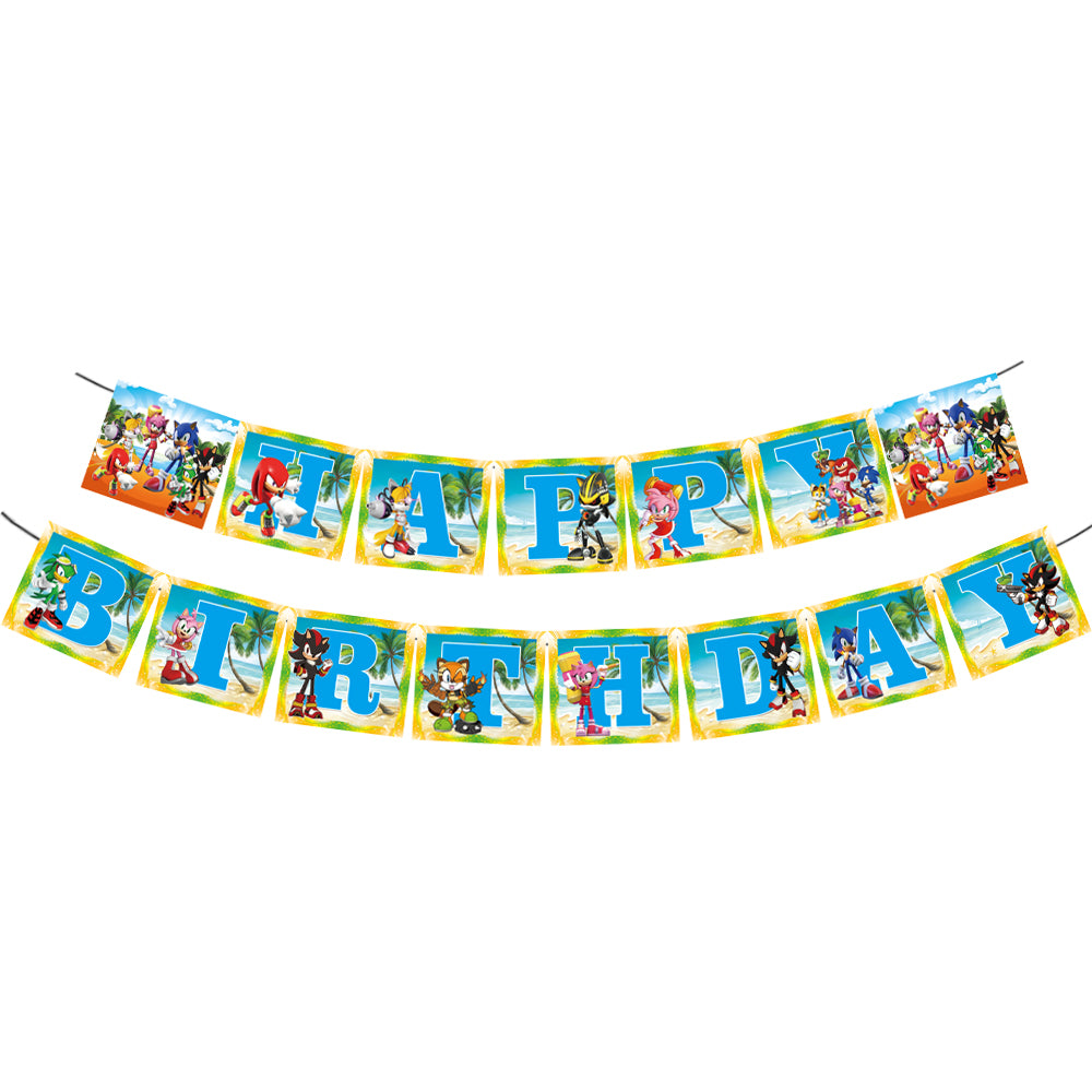 Sonic Birthday Banner - Perfect for Kids' Birthday Party - Shop Now on lylastore.com