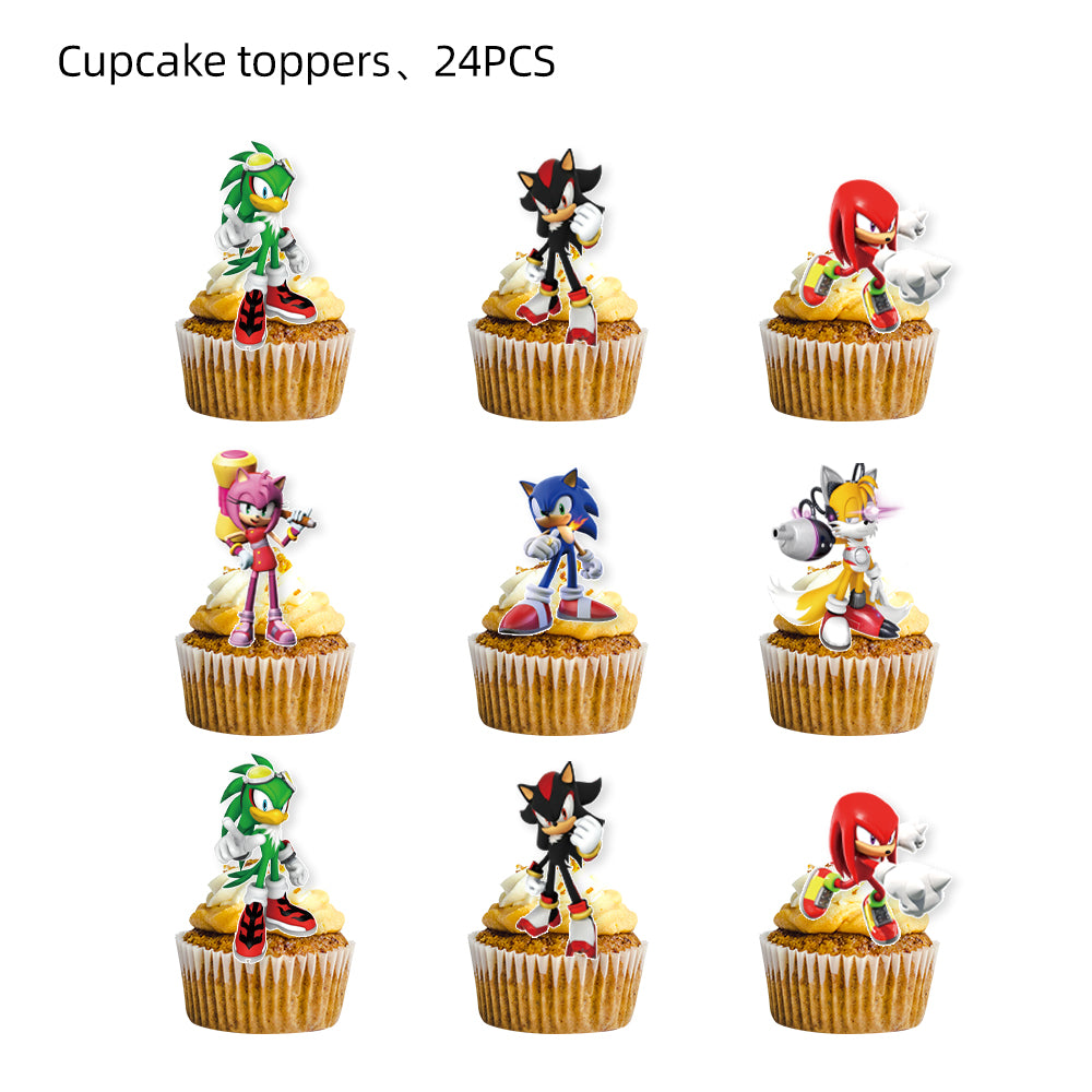 Sonic Birthday Cupcake Topper - Perfect for Kids' Birthday Party - Shop Now on lylastore.com