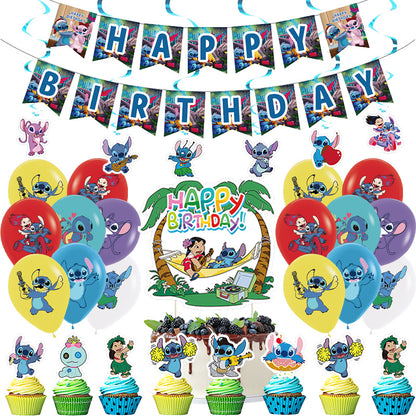 Disney Stitch Birthday Party Balloon Decoration Set - lylastore